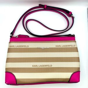 Karl Lagerfeld "Adele" Top Zip Crossbody Bag